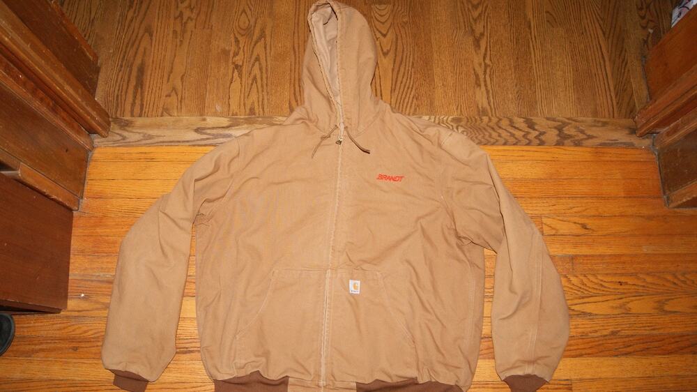 Carhartt Jacket Mens J131-BRN Brown Thermal Lined USA Made Union 2XLT Brandt